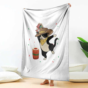 Funny Kwanzaa Cowcat Dance Throw Blanket Festival Of Lights African Heritage Gift - Print Your Wear