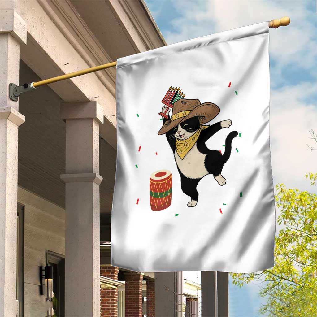 Funny Kwanzaa Cowcat Dance Garden Flag Festival Of Lights African Heritage Gift - Print Your Wear