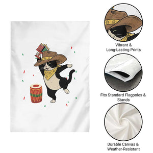 Funny Kwanzaa Cowcat Dance Garden Flag Festival Of Lights African Heritage Gift - Print Your Wear