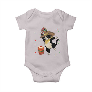 Funny Kwanzaa Cowcat Dance Baby Onesie Festival Of Lights African Heritage Gift TS12 Ice Gray Print Your Wear