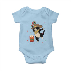 Funny Kwanzaa Cowcat Dance Baby Onesie Festival Of Lights African Heritage Gift TS12 Light Blue Print Your Wear
