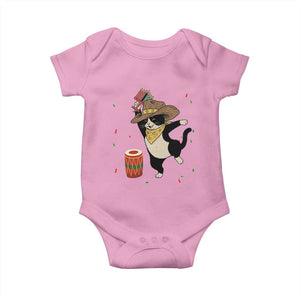 Funny Kwanzaa Cowcat Dance Baby Onesie Festival Of Lights African Heritage Gift TS12 Light Pink Print Your Wear