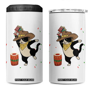 Funny Kwanzaa Cowcat Dance 4 in 1 Can Cooler Tumbler Festival Of Lights African Heritage Gift - Print Your Wear