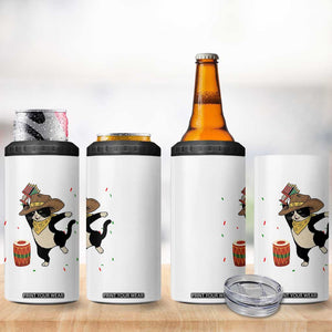 Funny Kwanzaa Cowcat Dance 4 in 1 Can Cooler Tumbler Festival Of Lights African Heritage Gift - Print Your Wear