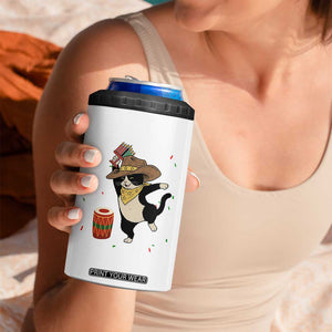 Funny Kwanzaa Cowcat Dance 4 in 1 Can Cooler Tumbler Festival Of Lights African Heritage Gift - Print Your Wear