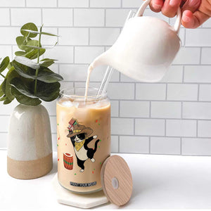 Funny Kwanzaa Cowcat Dance Glass Can Festival Of Lights African Heritage Gift - Print Your Wear