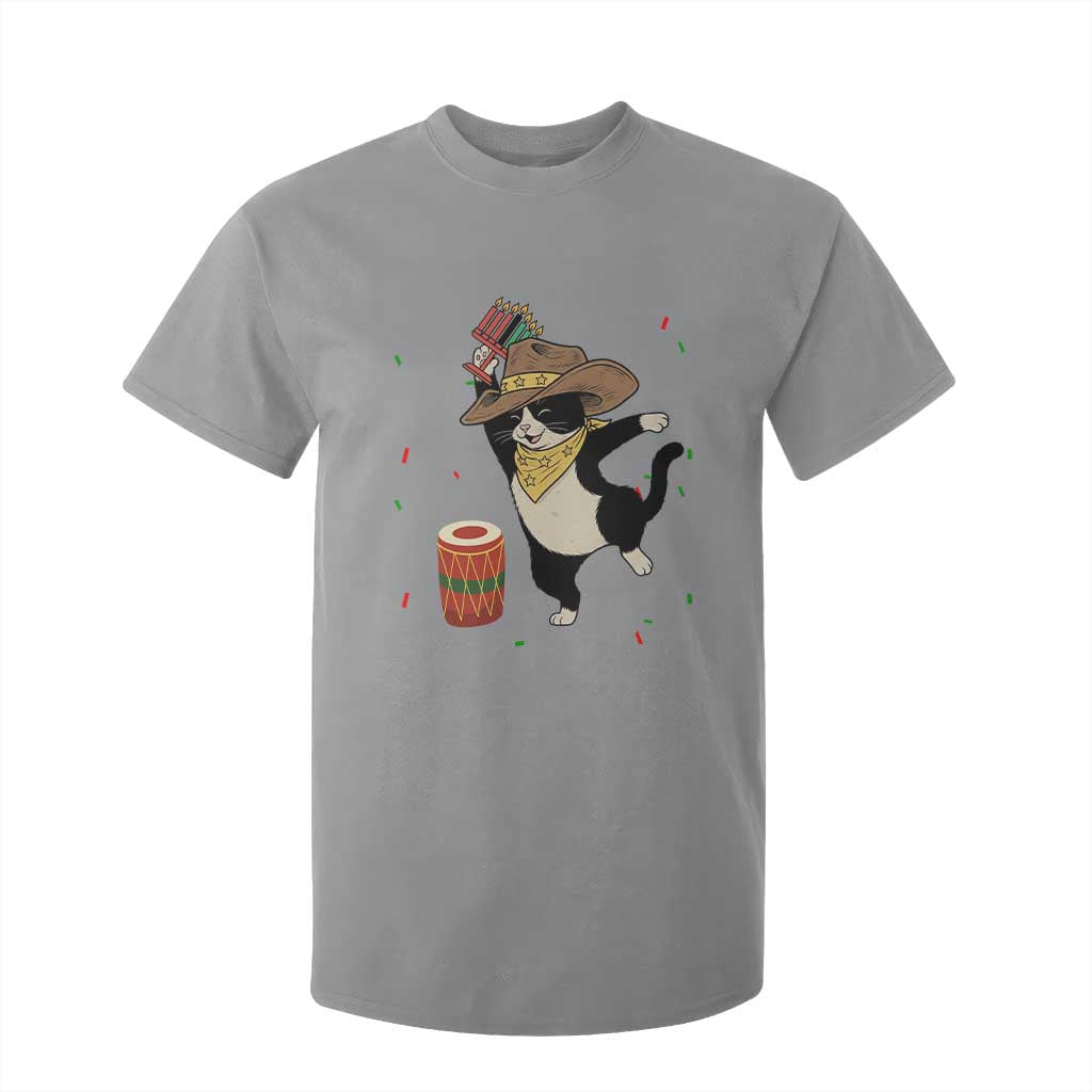 Funny Kwanzaa Cowcat Dance T Shirt For Kid Festival Of Lights African Heritage Gift - Print Your Wear