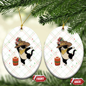 Funny Kwanzaa Cowcat Dance Ceramic Ornament Festival Of Lights African Heritage Gift TS12 Print Your Wear