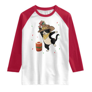Funny Kwanzaa Cowcat Dance Raglan Shirt Festival Of Lights African Heritage Gift - Print Your Wear
