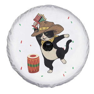 Funny Kwanzaa Cowcat Dance Spare Tire Cover Festival Of Lights African Heritage Gift - Print Your Wear