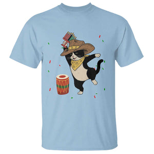 Funny Kwanzaa Cowcat Dance T Shirt Festival Of Lights African Heritage Gift TS12 Light Blue Print Your Wear