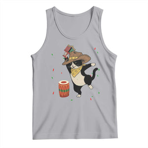 Funny Kwanzaa Cowcat Dance Tank Top Festival Of Lights African Heritage Gift TS12 Athletic Heather Print Your Wear