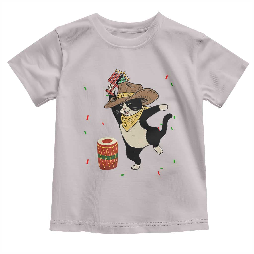 Funny Kwanzaa Cowcat Dance Toddler T Shirt Festival Of Lights African Heritage Gift TS12 Ice Gray Print Your Wear