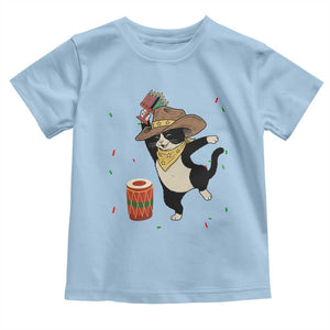 Funny Kwanzaa Cowcat Dance Toddler T Shirt Festival Of Lights African Heritage Gift TS12 Light Blue Print Your Wear