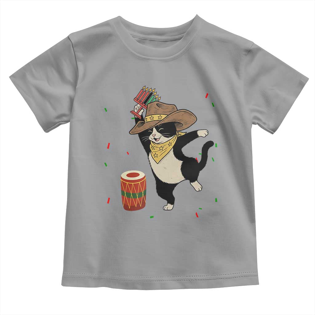Funny Kwanzaa Cowcat Dance Toddler T Shirt Festival Of Lights African Heritage Gift TS12 Sport Gray Print Your Wear
