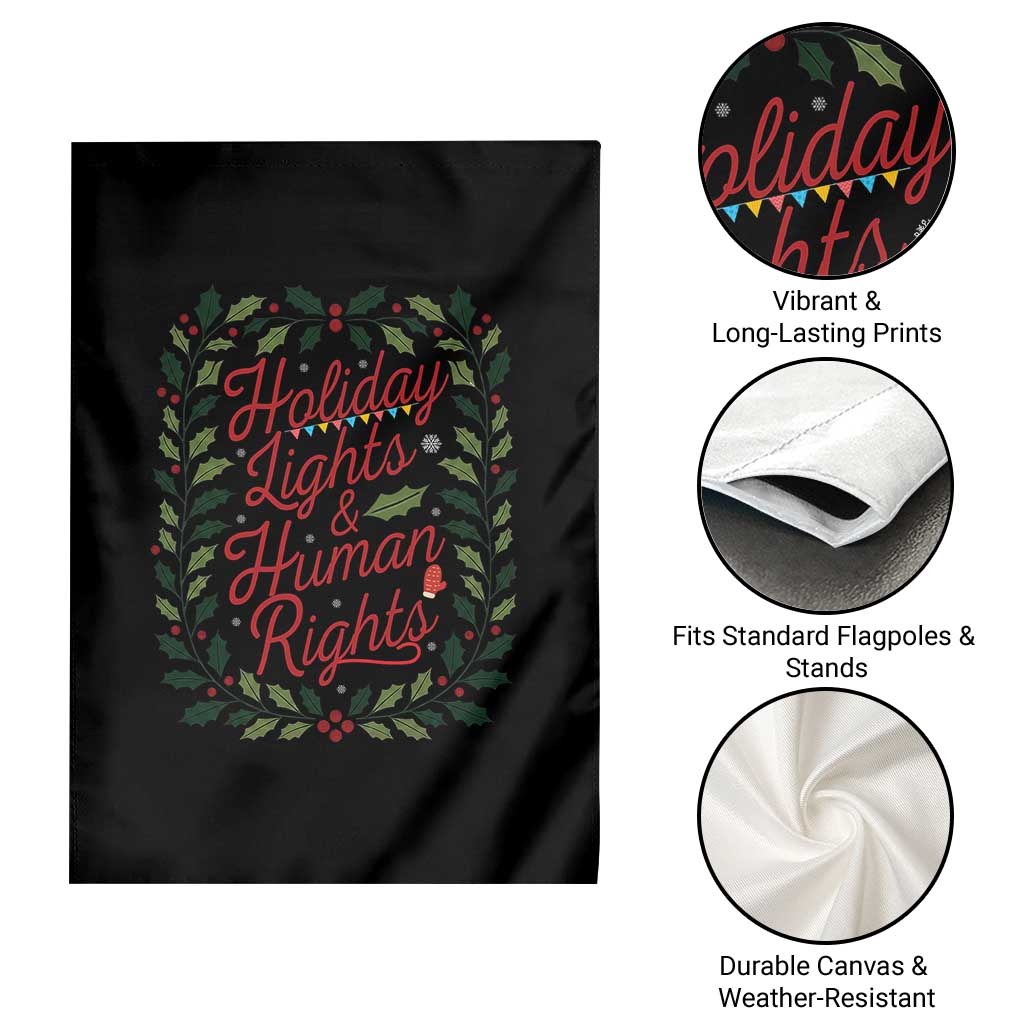 Holiday Lights And Human Rights Garden Flag Christmas Activists Freedom Gift TS12 Print Your Wear