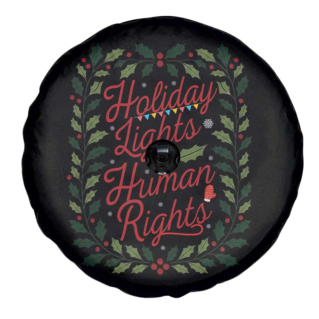 Holiday Lights And Human Rights Spare Tire Cover Christmas Activists Freedom Gift TS12 Print Your Wear