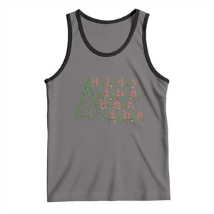 Xmas Holiday Lights And Human Rights Tank Top Equality Supporter Gift TS12 Deep Heather Black Print Your Wear