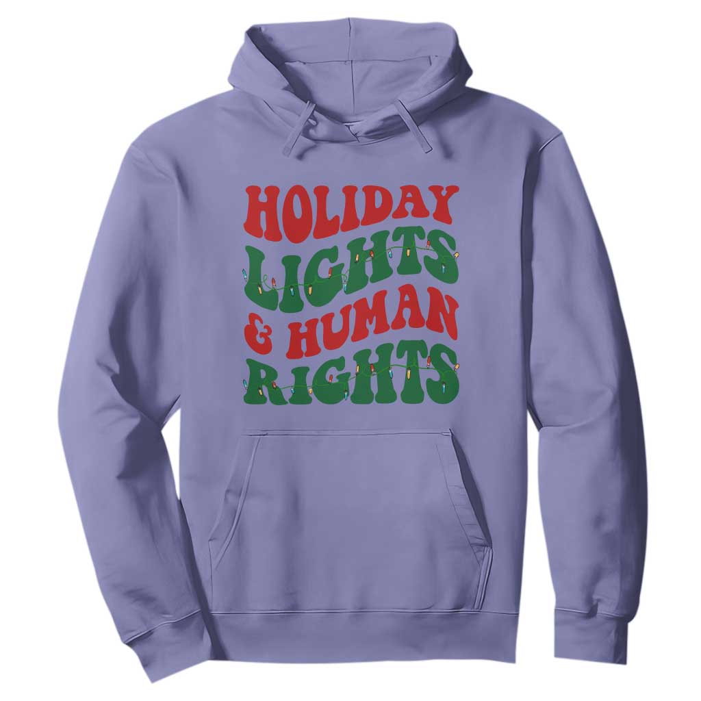 Holiday Lights And Human Rights Hoodie Supporter Gift For Civil Rights TS12 Violet Print Your Wear
