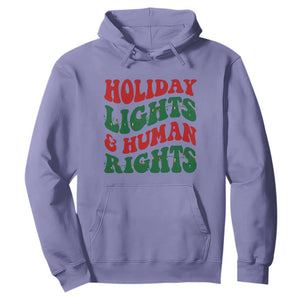 Holiday Lights And Human Rights Hoodie Supporter Gift For Civil Rights TS12 Violet Print Your Wear
