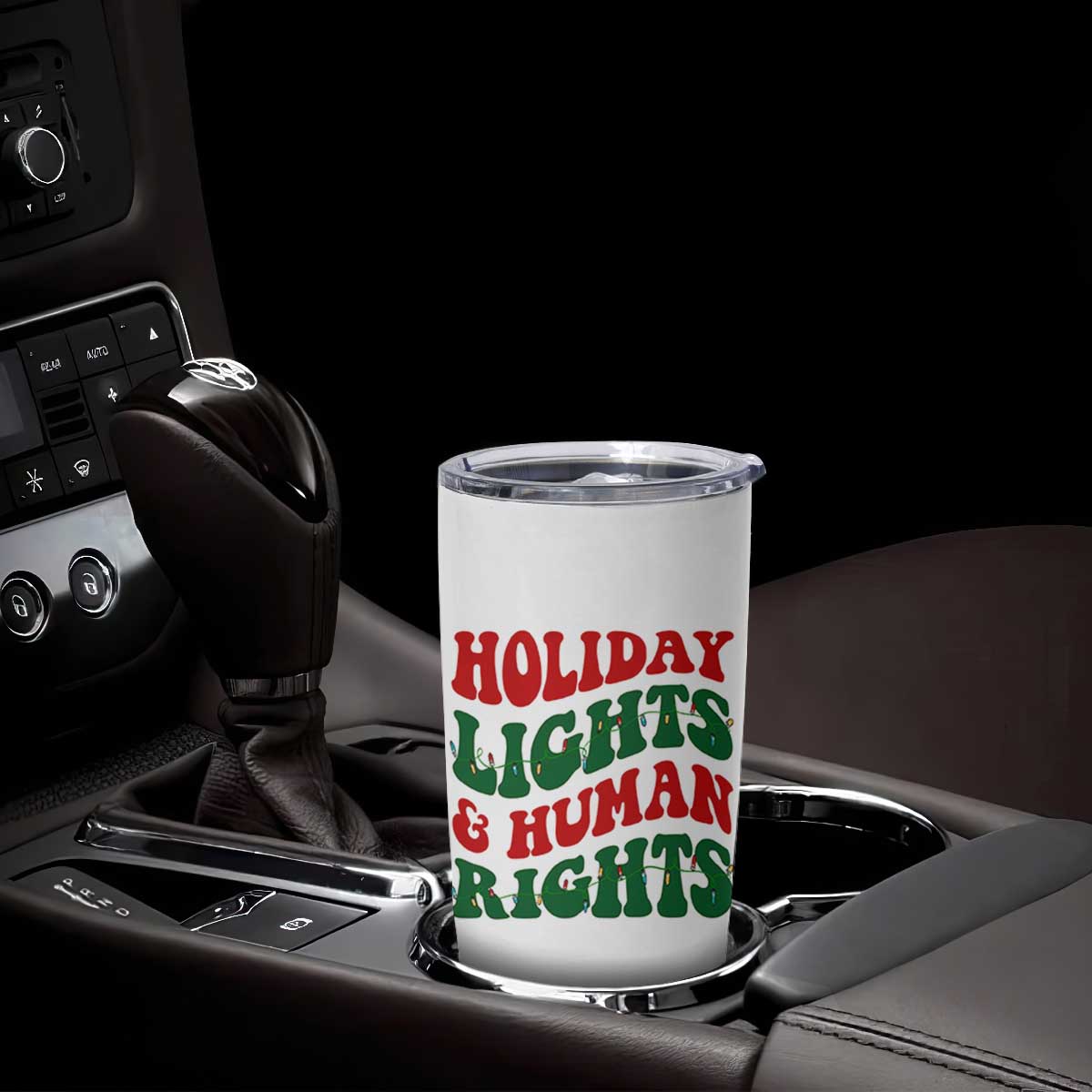 Holiday Lights And Human Rights Tumbler Cup Supporter Gift For Civil Rights TS12 Print Your Wear