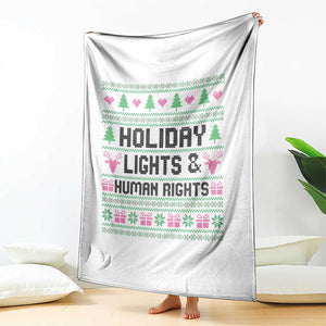 Christmas Lights For Human Rights Throw Blanket Equality Supporter Gift TS12 Print Your Wear