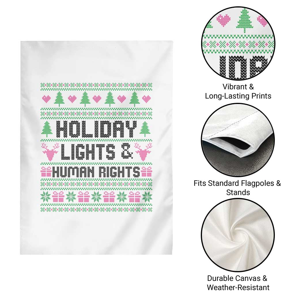 Christmas Lights For Human Rights Garden Flag Equality Supporter Gift TS12 Print Your Wear