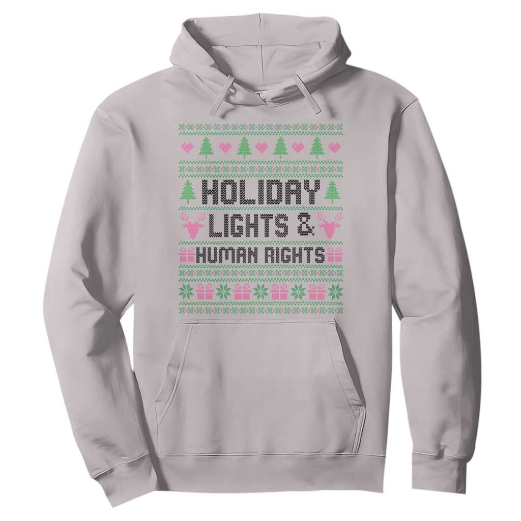 Christmas Lights For Human Rights Hoodie Equality Supporter Gift TS12 Ice Gray Print Your Wear