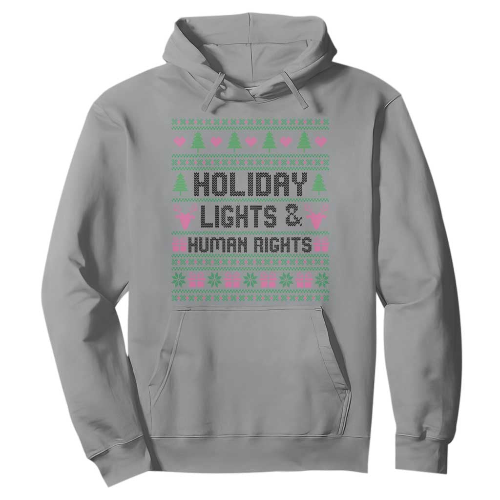 Christmas Lights For Human Rights Hoodie Equality Supporter Gift TS12 Sport Gray Print Your Wear