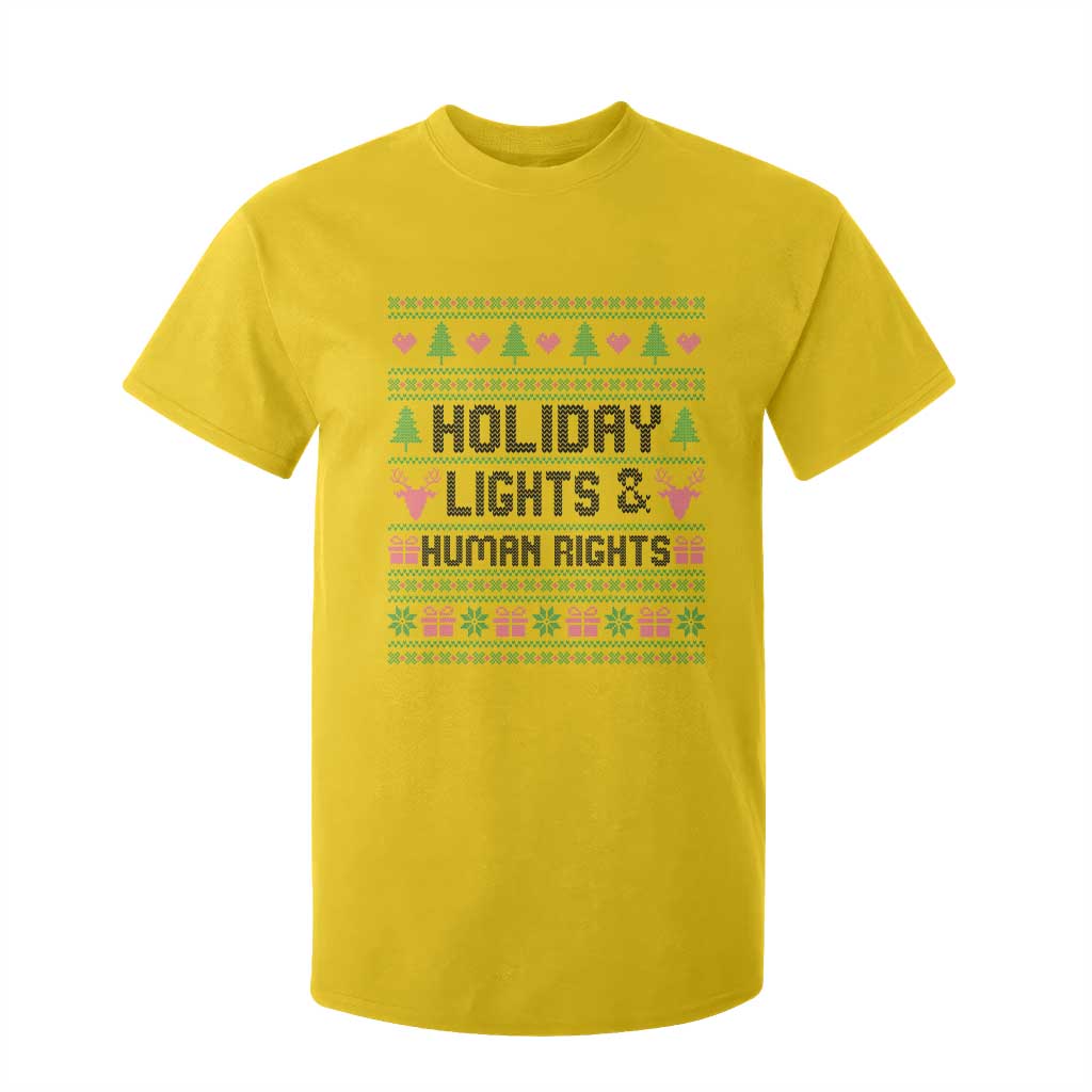 Christmas Lights For Human Rights T Shirt For Kid Equality Supporter Gift TS12 Daisy Print Your Wear