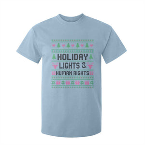 Christmas Lights For Human Rights T Shirt For Kid Equality Supporter Gift TS12 Light Blue Print Your Wear