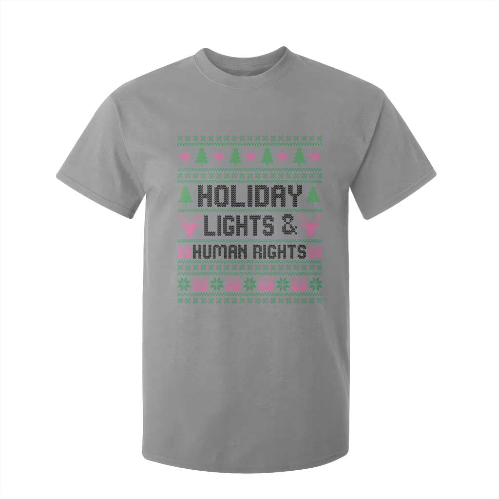 Christmas Lights For Human Rights T Shirt For Kid Equality Supporter Gift TS12 Sport Gray Print Your Wear