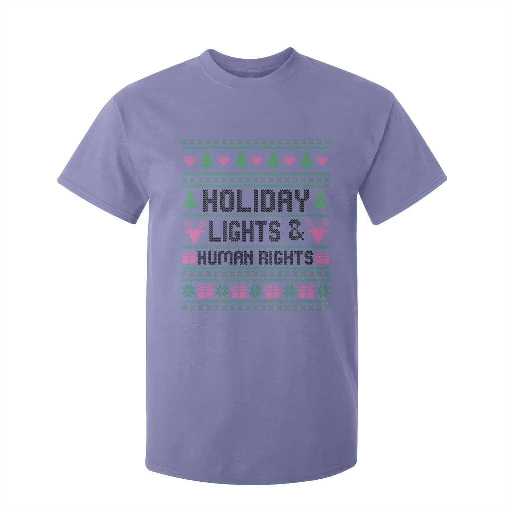 Christmas Lights For Human Rights T Shirt For Kid Equality Supporter Gift TS12 Violet Print Your Wear