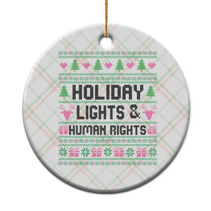 Christmas Lights For Human Rights Ceramic Ornament Equality Supporter Gift TS12 1pc Christmas Plaid Print Your Wear