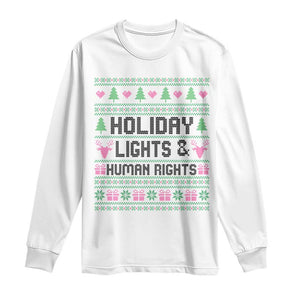 Christmas Lights For Human Rights Long Sleeve Shirt Equality Supporter Gift TS12 White Print Your Wear