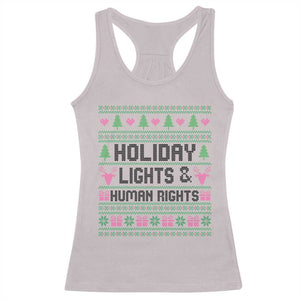 Christmas Lights For Human Rights Racerback Tank Top Equality Supporter Gift TS12 Ice Gray Print Your Wear