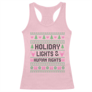 Christmas Lights For Human Rights Racerback Tank Top Equality Supporter Gift TS12 Light Pink Print Your Wear