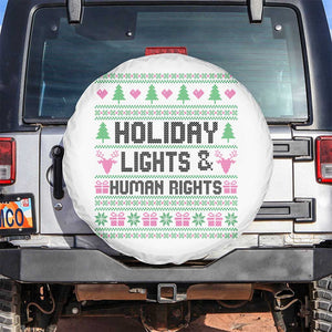 Christmas Lights For Human Rights Spare Tire Cover Equality Supporter Gift TS12 No hole White Print Your Wear