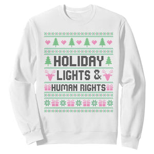 Christmas Lights For Human Rights Sweatshirt Equality Supporter Gift TS12 White Print Your Wear