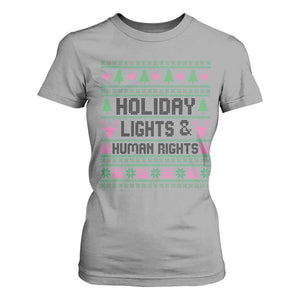 Christmas Lights For Human Rights T Shirt For Women Equality Supporter Gift TS12 Sport Gray Print Your Wear
