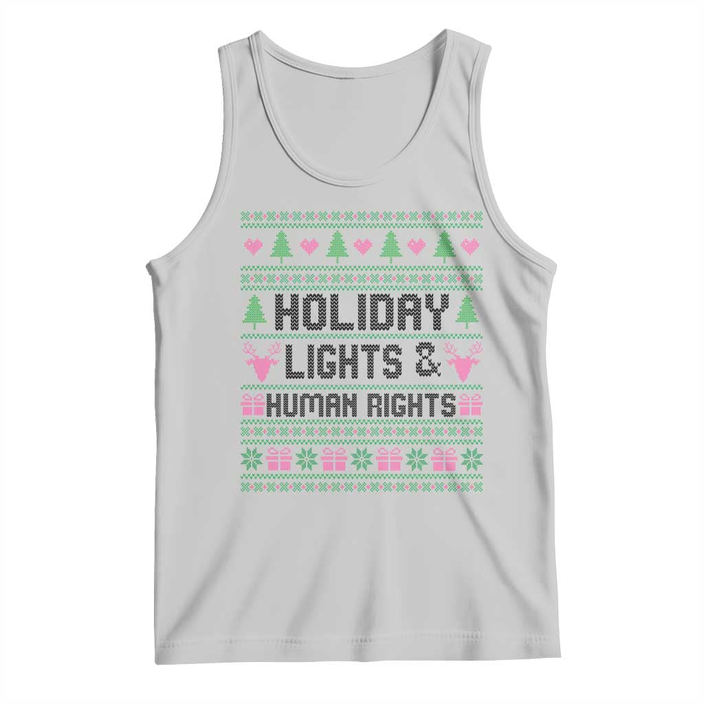 Christmas Lights For Human Rights Tank Top Equality Supporter Gift TS12 Ash Print Your Wear