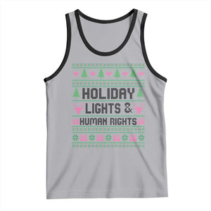 Christmas Lights For Human Rights Tank Top Equality Supporter Gift TS12 Athletic Heather Black Print Your Wear