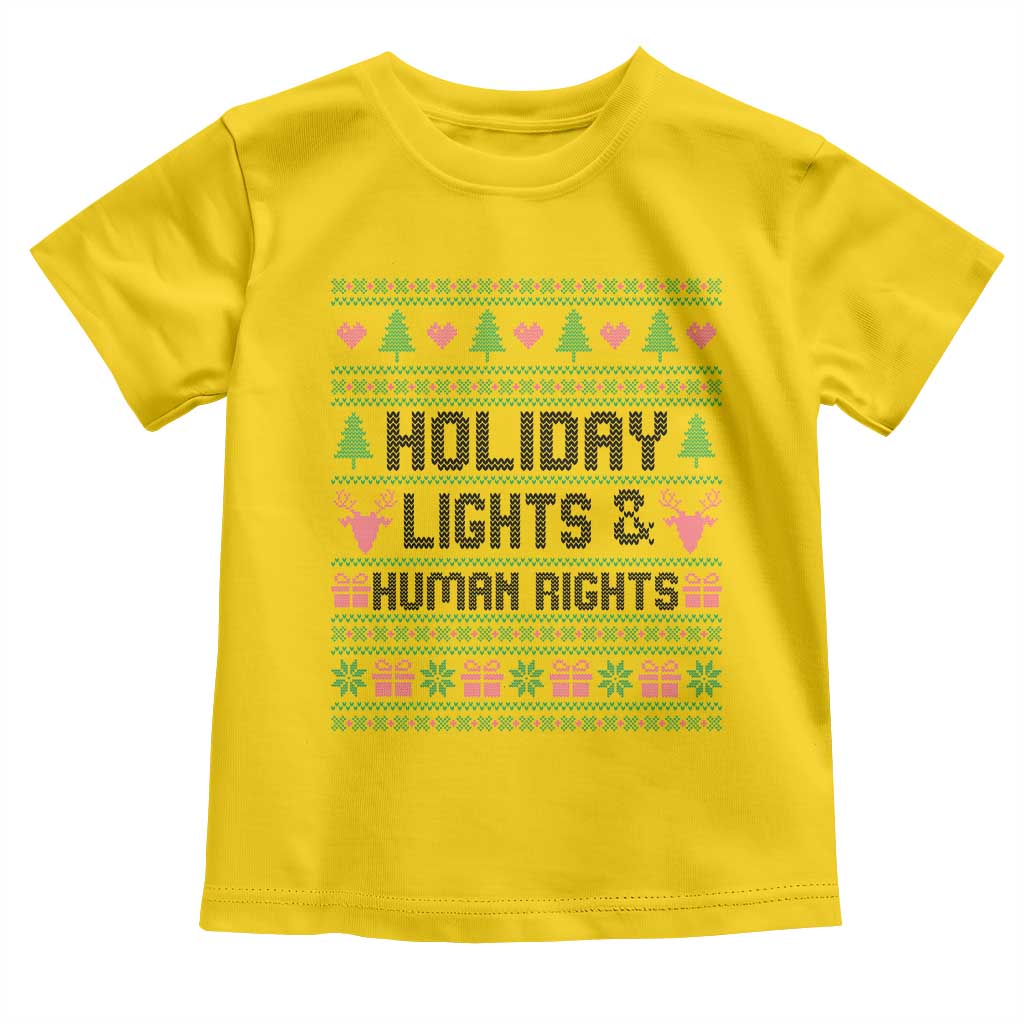 Christmas Lights For Human Rights Toddler T Shirt Equality Supporter Gift TS12 Daisy Print Your Wear