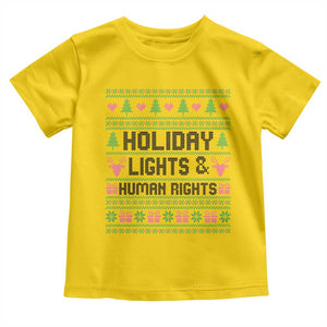 Christmas Lights For Human Rights Toddler T Shirt Equality Supporter Gift TS12 Daisy Print Your Wear