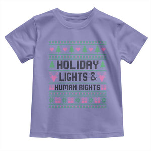 Christmas Lights For Human Rights Toddler T Shirt Equality Supporter Gift TS12 Violet Print Your Wear