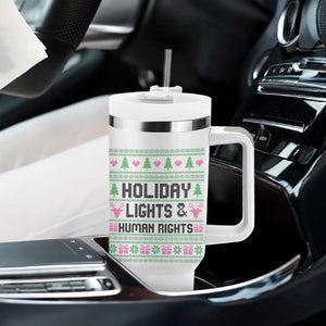 Christmas Lights For Human Rights Tumbler With Handle Equality Supporter Gift TS12 Print Your Wear