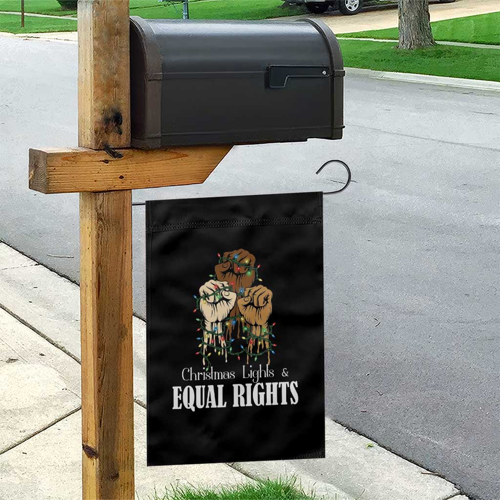 Christmas Lights And Equal Rights Garden Flag Diversity Xmas Gift TS12 Print Your Wear