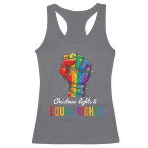 Christmas Lights Equal Rights Racerback Tank Top LGBT Hands Supporter Gift TS12 Charcoal Print Your Wear
