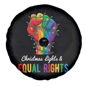 Christmas Lights Equal Rights Spare Tire Cover LGBT Hands Supporter Gift TS12 Print Your Wear