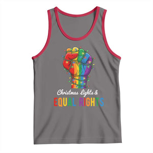 Christmas Lights Equal Rights Tank Top LGBT Hands Supporter Gift TS12 Deep Heather Red Print Your Wear